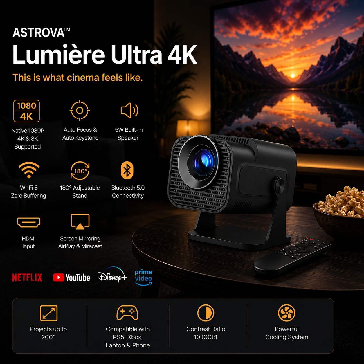 ASTROVA™ Lumière Ultra 4k