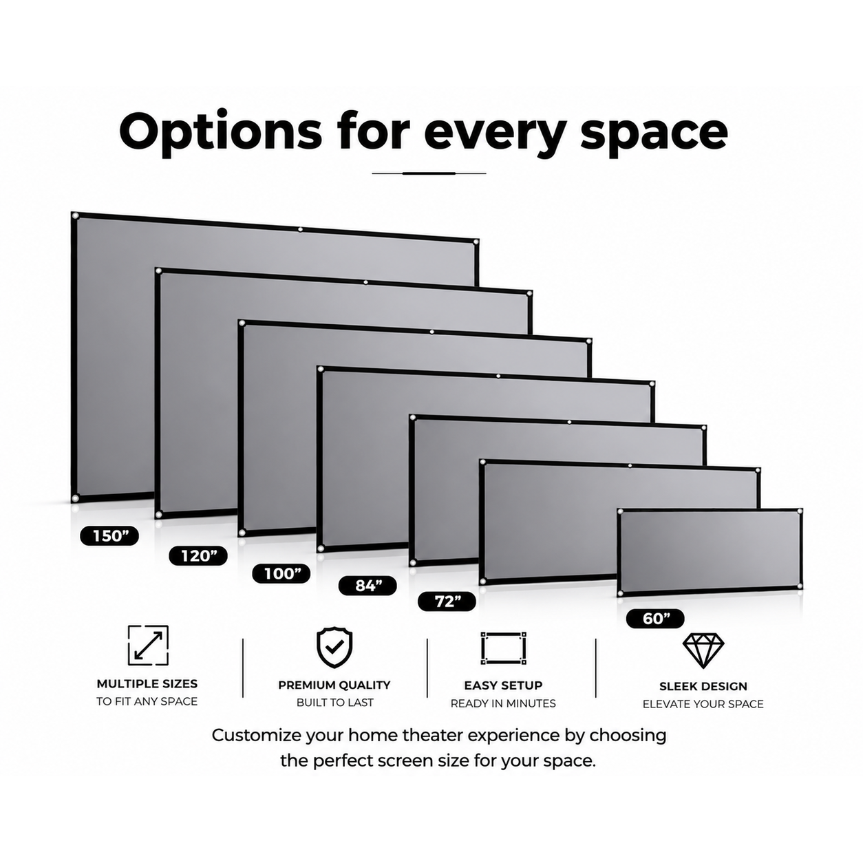ASTROVA™ Reflective Projection Screen
